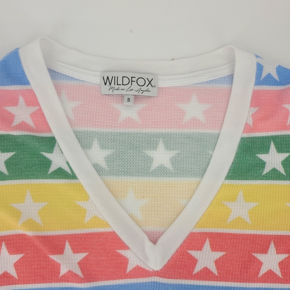 Wildfox Leroy Stellar Star Rainbow Stripe Thermal - Picture 6 of 9